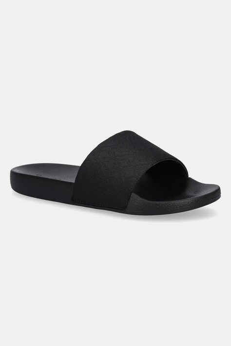 Calvin Klein papuci POOL SLIDE - JACQ culoarea negru, HW0HW02420