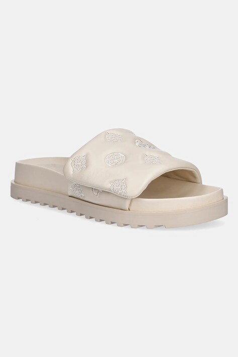 Guess papuci FABIO2 femei, culoarea bej, FLJFA2 ELE19