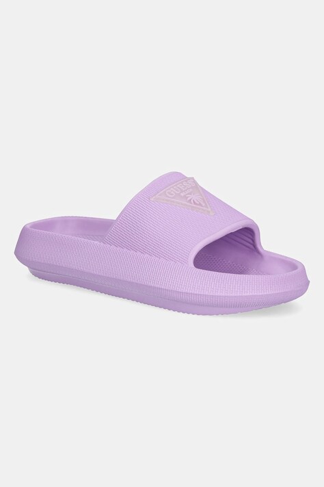 Guess papuci RUBBER SLIPPERS femei, culoarea violet, E4GZ27 WG5X0