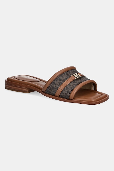 Pantofle MICHAEL Michael Kors Mandy dámské, hnědá barva, 40R5MAFS1B.227