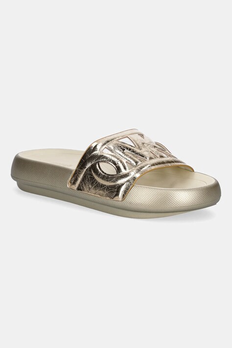 MICHAEL Michael Kors șlapi de piele Splash culoarea auriu, 40R5SPFA1M.740