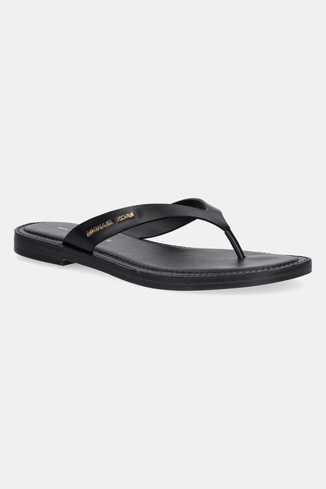 MICHAEL Michael Kors slapi de piele Koko femei, culoarea negru, cu toc plat, 40S5KOFA1L.001