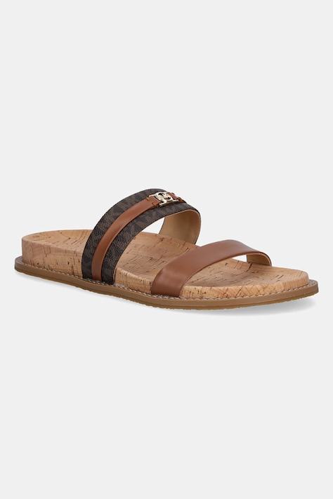 Παντόφλες MICHAEL Michael Kors Mandy χρώμα: καφέ, 40S5MAFS3L.227