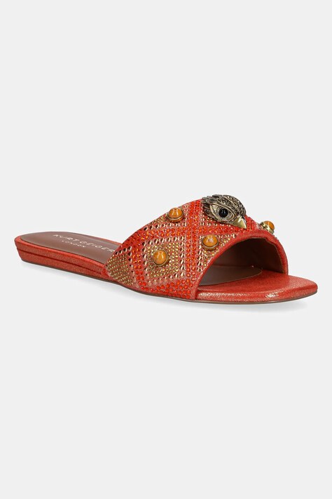 Kurt Geiger London papuci Kensington Flat Jewel femei, culoarea portocaliu, 4368855609