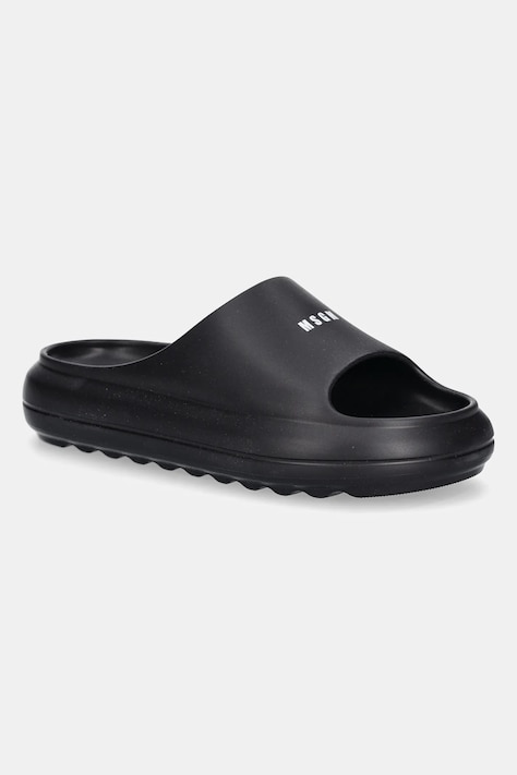MSGM klapki damskie kolor czarny na platformie 3841MDS206