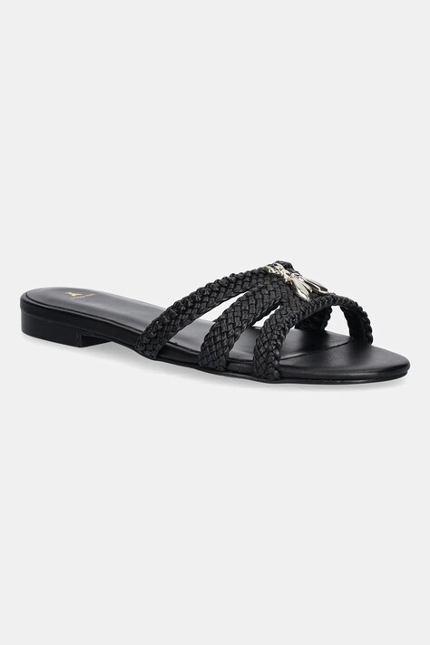 Patrizia Pepe șlapi de piele culoarea negru, 2X0094 L109 K103