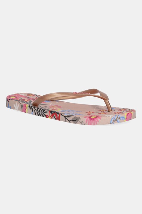 Ipanema papuci VERAO TROPIC femei, culoarea bej, cu toc plat, 27197-BB268
