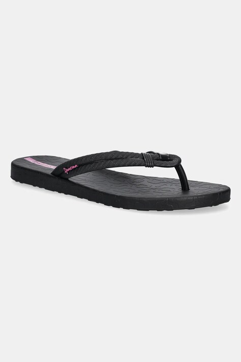 Šľapky Ipanema DIVERSA AD dámske, čierna farba, na plochom podpätku, 27230-BG781