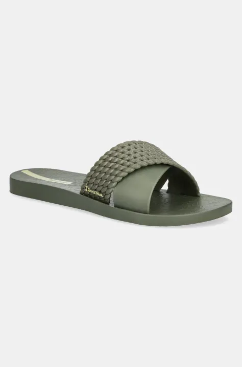 Ipanema klapki STREET II FE damskie kolor zielony 83244-BD841