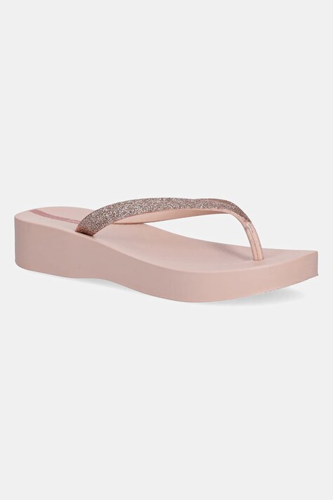 Žabky Ipanema MESH CHIC PL dámské, růžová barva, na klínku, 83386-BD733