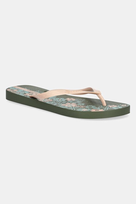 Ipanema papuci CLASSIC HAPP femei, culoarea verde, cu toc plat, 83582-AW924