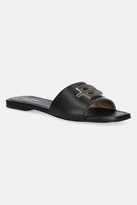 Baldinini slapi de piele femei, culoarea negru, D5E224P1NAPP