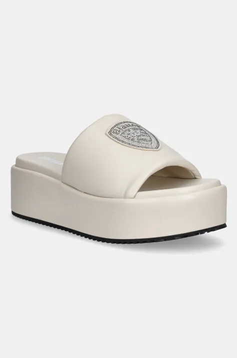 Pantofle Blauer OPAL dámské, béžová barva, na platformě, S5OPAL03