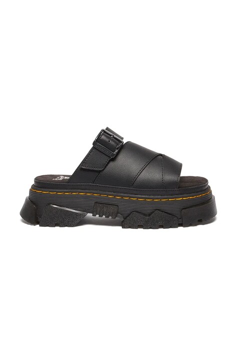 Dr. Martens papuci Mattison culoarea negru, cu platforma, DM40900001