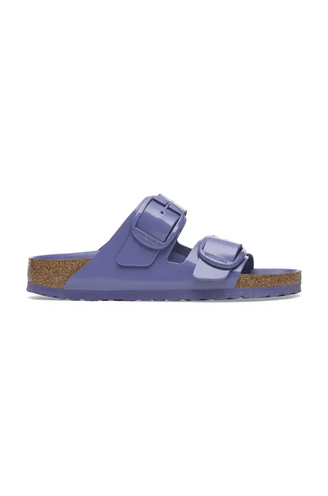 Birkenstock klapki skórzane Arizona Big Buckle damskie kolor fioletowy 1029383