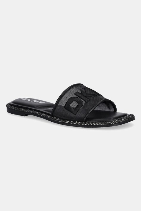 Dkny papuci Badin Logo femei, culoarea negru, K1565205