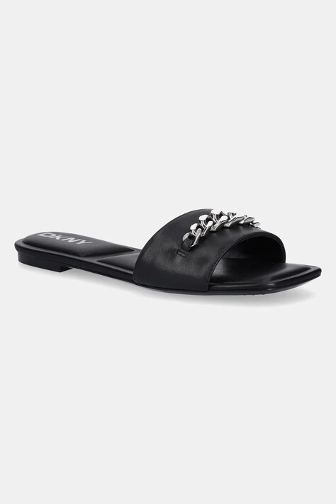 Kožené pantofle Dkny Dania dámské, černá barva, K1544758