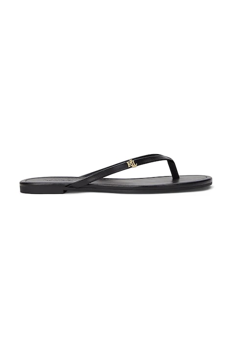 Lauren Ralph Lauren infradito in pelle Raquel donna colore nero 802953931001