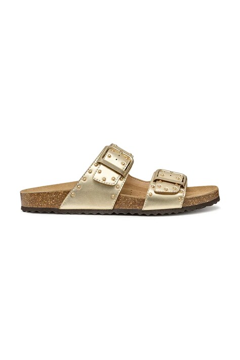 Geox papuci D BRIONIA R femei, culoarea auriu, D55Y3I 000BN C2012