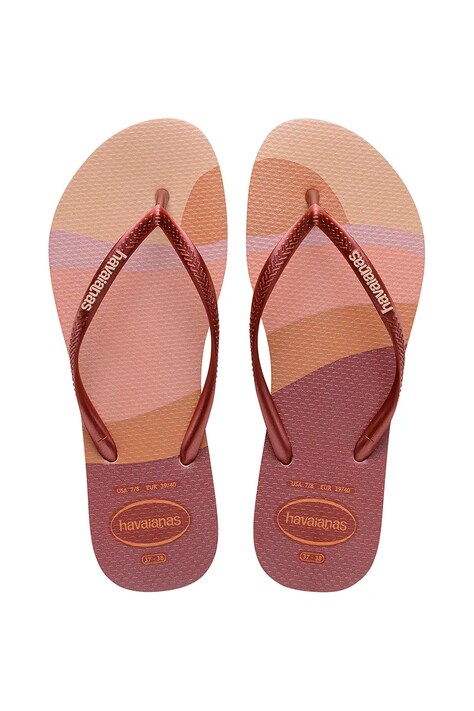 Havaianas slapi SLIM femei, culoarea portocaliu, 4145766.0076