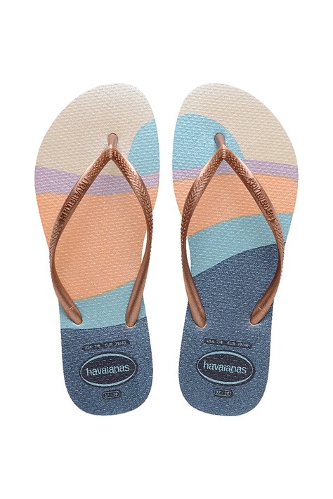 Žabky Havaianas SLIM dámské, modrá barva, 4145766.0121