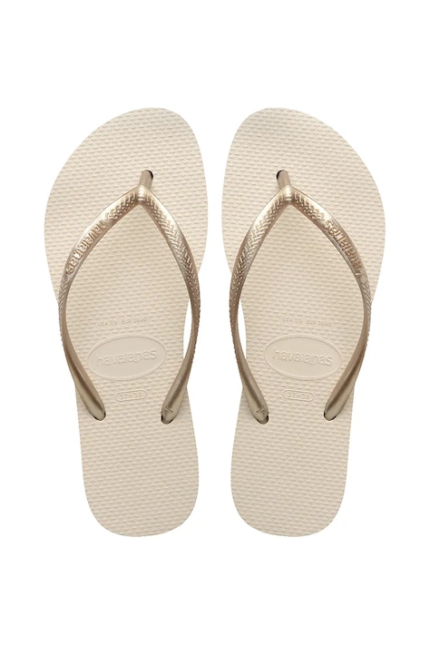 Havaianas slapi SLIM FLATFORM femei, culoarea bej, 4144537.0121