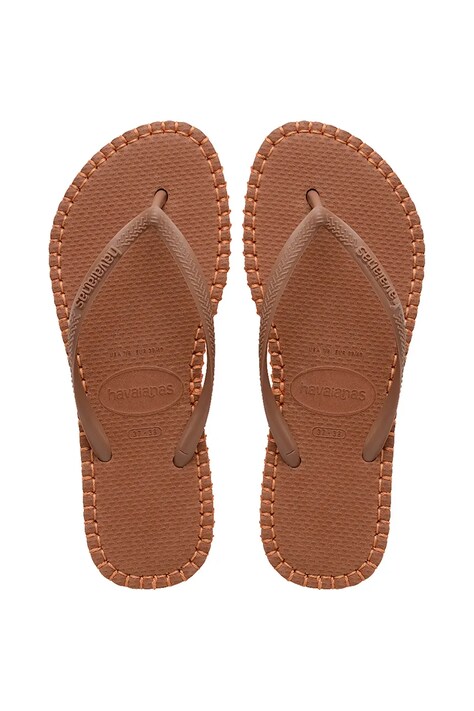 В'єтнамки Havaianas SLIM FLATFORM жіночі колір коричневий 4149928.1976