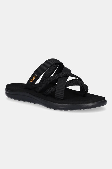 Teva slapi Voya Zillesa femei, culoarea negru, cu toc plat, 1117032
