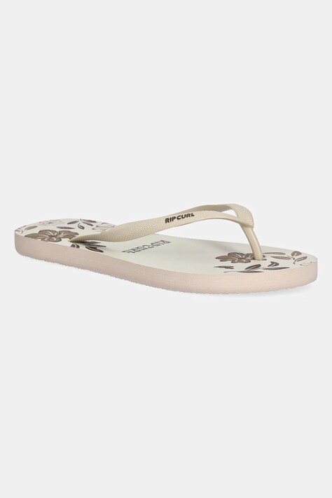 Rip Curl șlapi femei, culoarea bej, cu toc plat, 174WOT