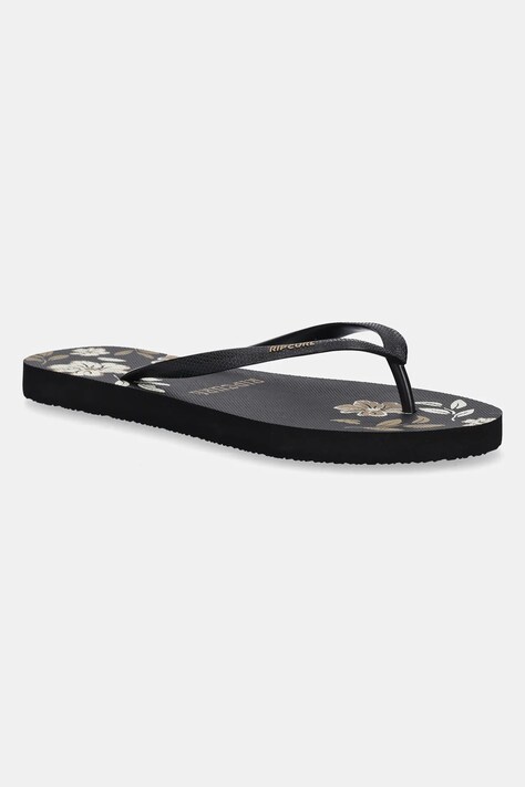 Rip Curl șlapi femei, culoarea negru, cu toc plat, 174WOT