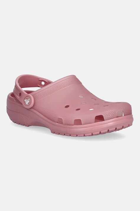 Crocs klapki Classic Frosted Clog damskie kolor różowy 210928