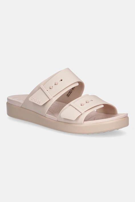 Natikači Crocs Brooklyn Buckle Low ženski, roza barva, 211215