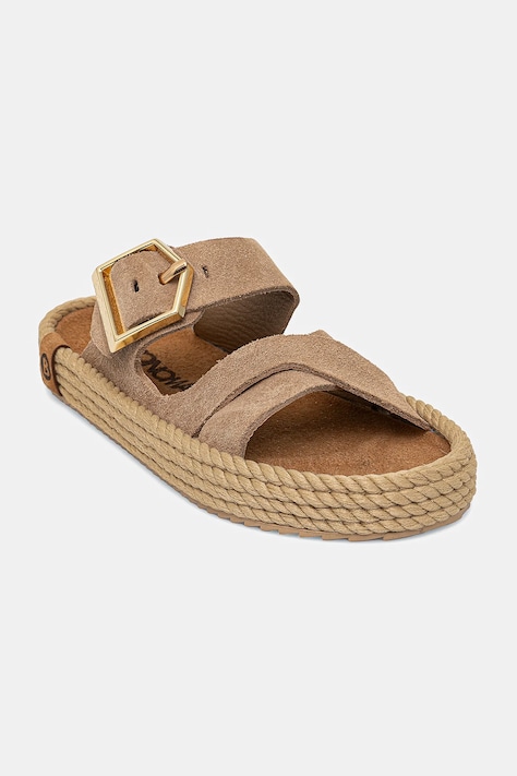 Παντόφλες σουέτ Bohonomad Sevilla γυναικεία, χρώμα: μπεζ, SEV.12