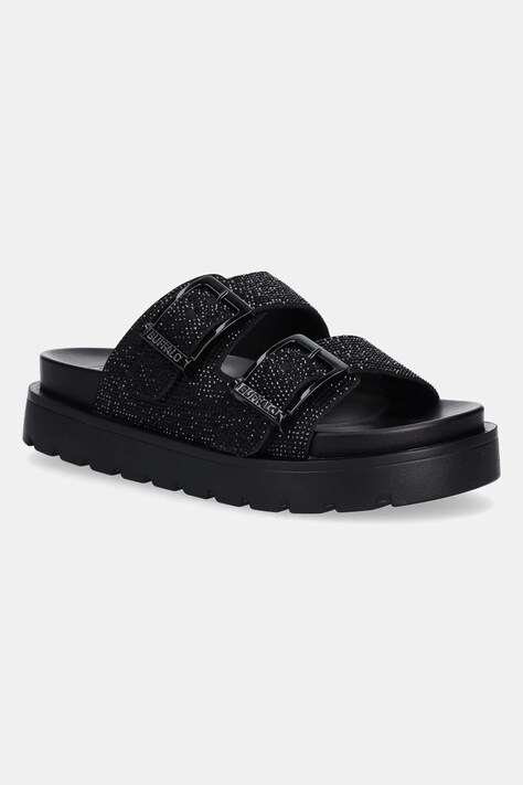 Buffalo papuci Raya Ari Spark femei, culoarea negru, cu platforma, 1602283-BLK