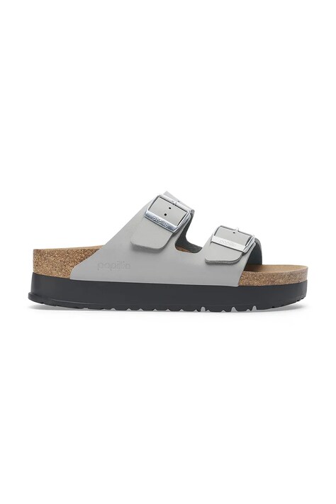 Birkenstock ciabatte slide Arizona Flex Platform BF donna colore grigio 1028439