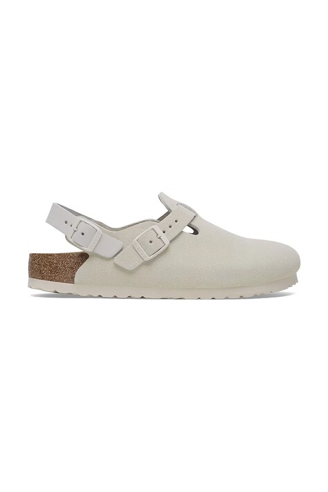 Замшеві шльопанці Birkenstock Tokio LEVE жіноча колір білий 1029198