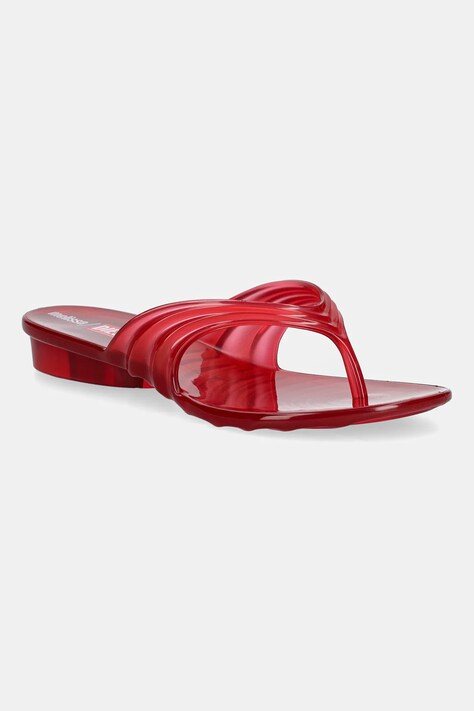 Melissa japonki MELISSA FLIP FLOP DIESEL AD damskie kolor czerwony na płaskim obcasie M 36151