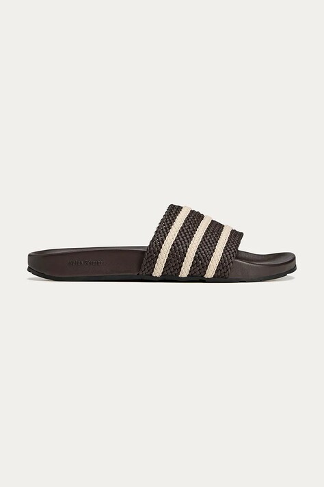 adidas Originals klapki skórzane x Wales Bonner Adilette damskie kolor brązowy JR0229