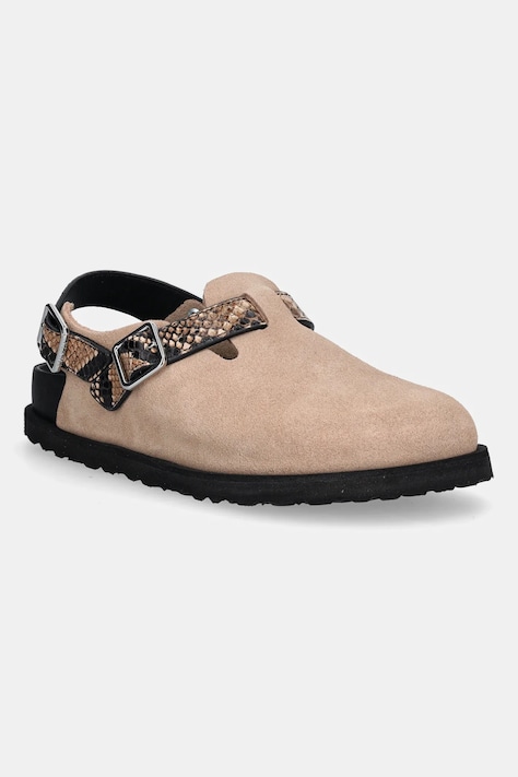 Birkenstock 1774 suede sandals Tokio EXQ LE women's beige color 1030012