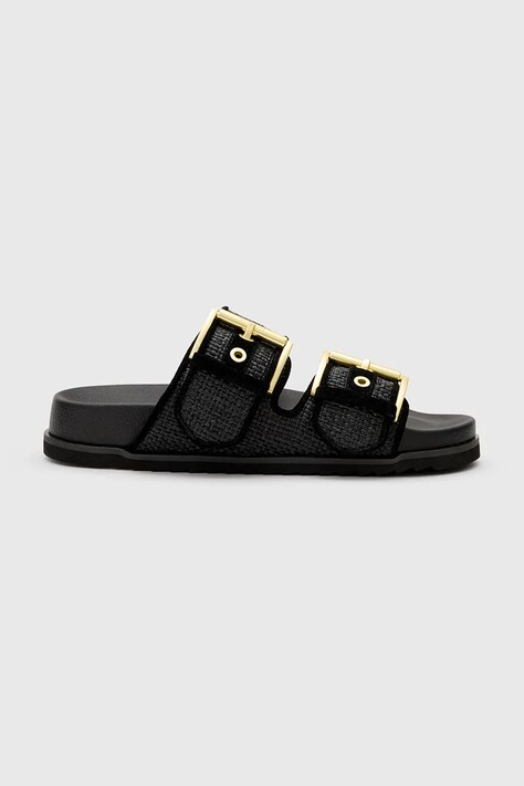 AllSaints papuci Sian Raffia Sandal negru, pentru femei W090FC