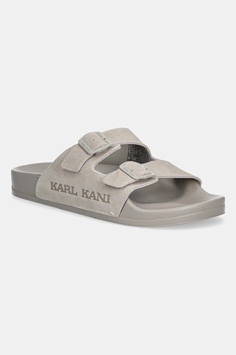 Karl Kani klapki zamszowe Kani Street Slide PRM damskie kolor beżowy PD00006206