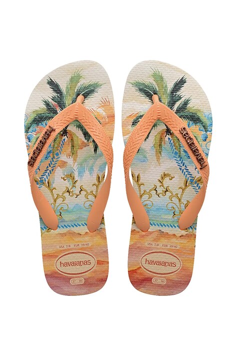 Havaianas klapki HAV. TOP TROPICALIA VIBES damskie kolor pomarańczowy 4149722.0027