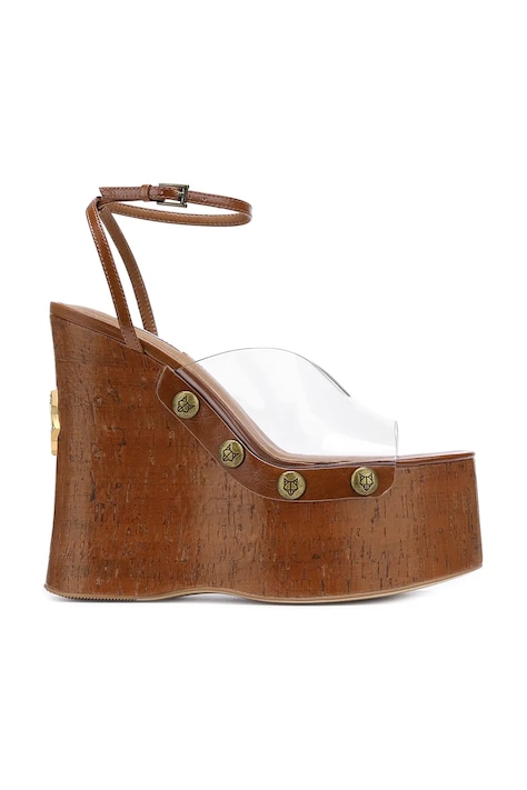 Naked Wolfe sandały Tiger Lilly damskie kolor brązowy na koturnie Tiger Lilly Clear