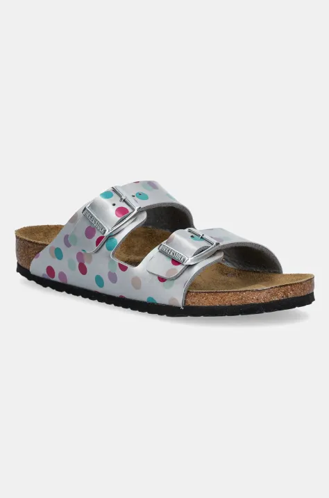 Birkenstock klapki dziecięce Arizona kolor srebrny 1029842