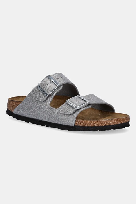 Detské šľapky Birkenstock Arizona strieborná farba, 1029468