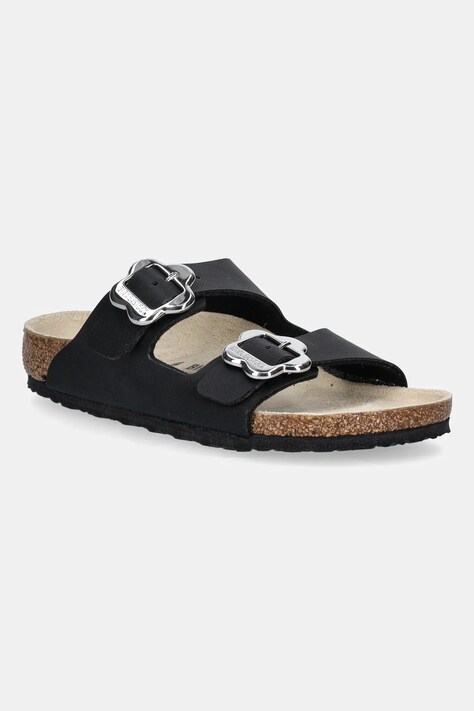 Birkenstock șlapi copii Arizona Flower Buckle culoarea negru, 1029844