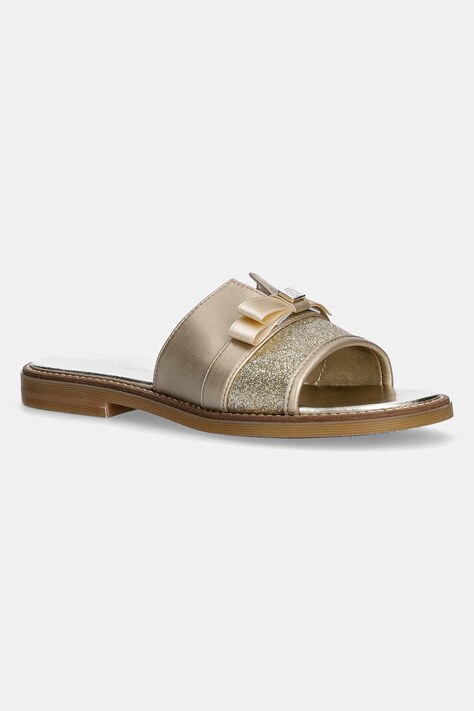 Παντόφλες Tommy Hilfiger χρώμα: χρυσαφί, T4A2-33942