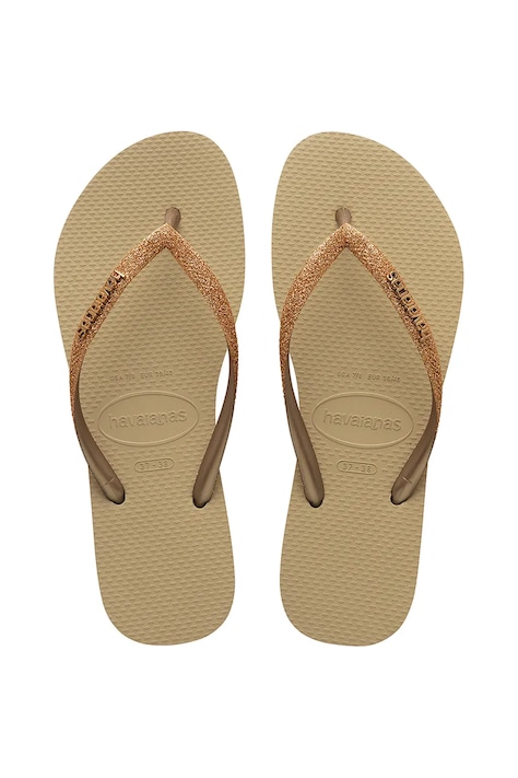 Havaianas japonki dziecięce SLIM GLITTER II kolor beżowy 4146975