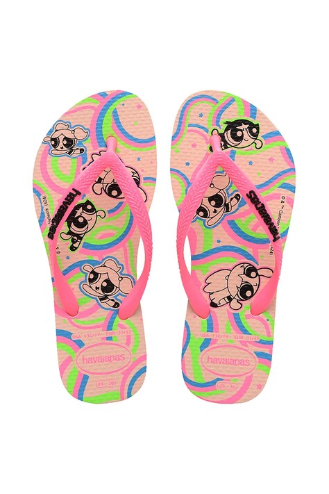 Dětské žabky Havaianas KIDS SLIM POWERPUFF GIRLS růžová barva, 4149886