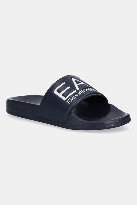 Дитячі шльопанці EA7 Emporio Armani колір синій 7Y000037 AF15118